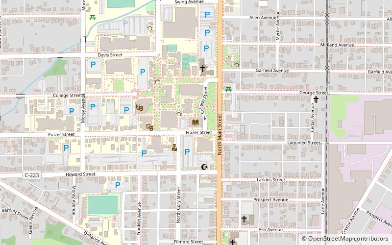 Shafer Library - University of Findlay location map