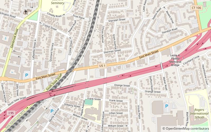 east side of stamford location map