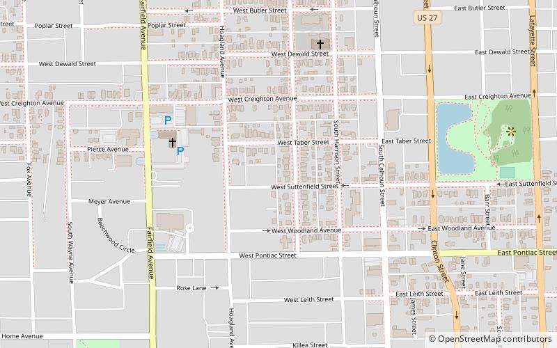 Williams–Woodland Park Historic District location map
