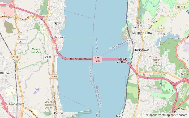 Tappan Zee Bridge location map