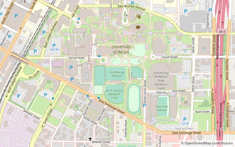 FirstEnergy Stadium–Cub Cadet Field location map