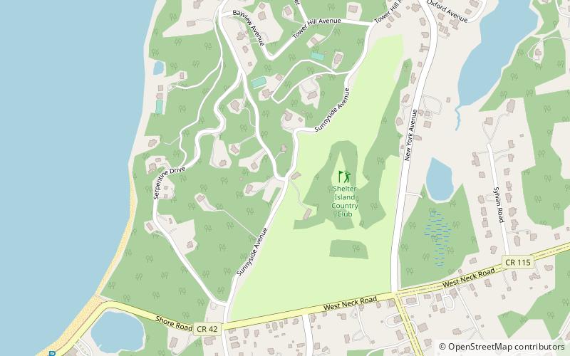 Shelter Island Country Club location map