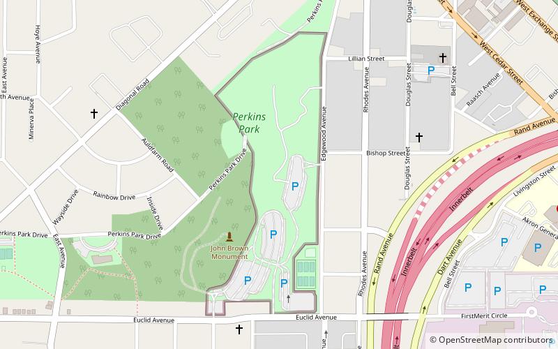 Akron Zoo location map