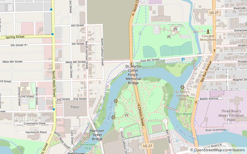 Wells Street Bridge location map