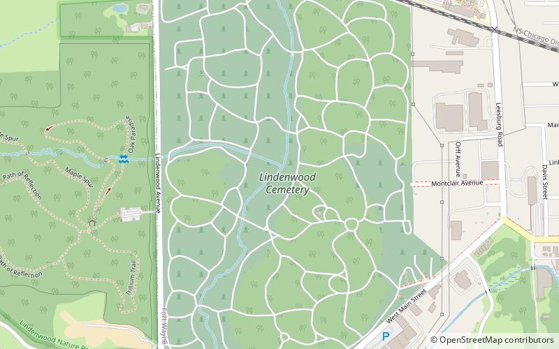 Lindenwood Cemetery location map