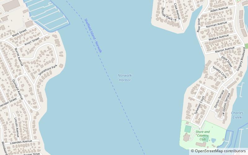 Norwalk Harbor location map