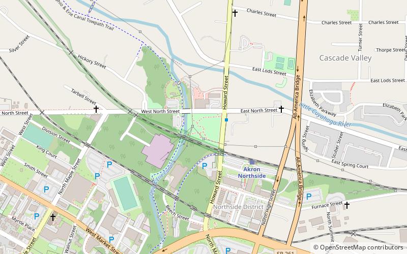 cascade park akron location map