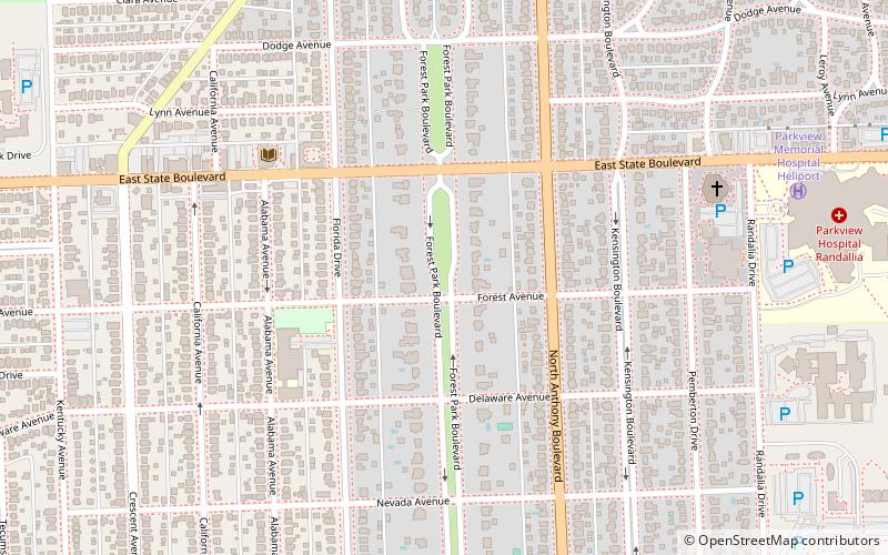 Forest Park Boulevard Historic District location map