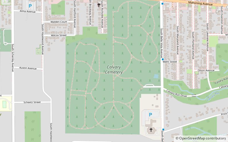 Calvary Cemetery location map
