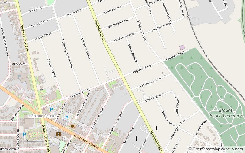 portage township akron location map