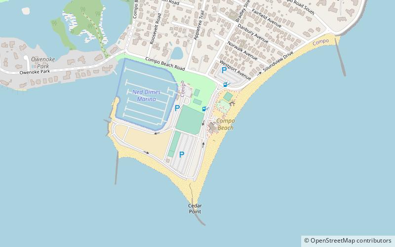 compo beach westport location map