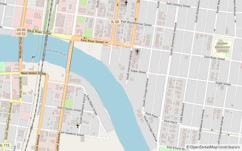 B. Harley Bradley House location map