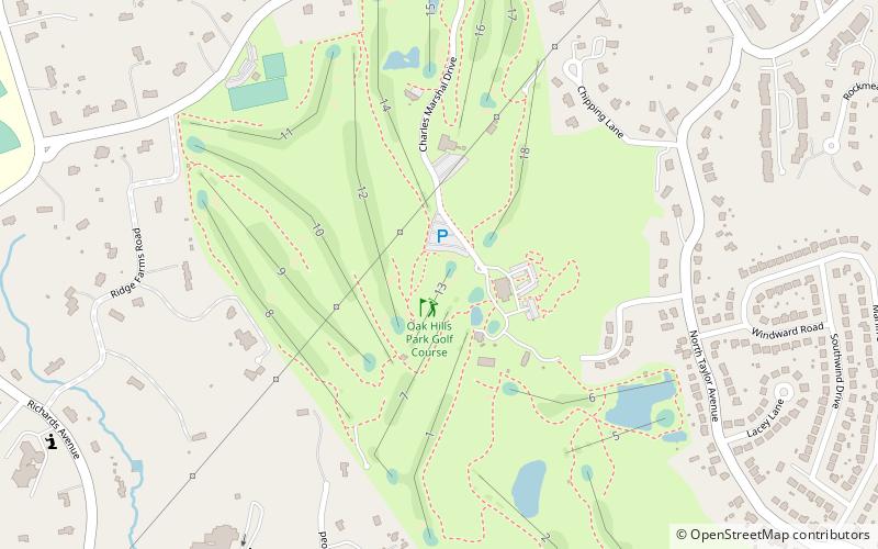 Oak Hills Park Golf Course location map