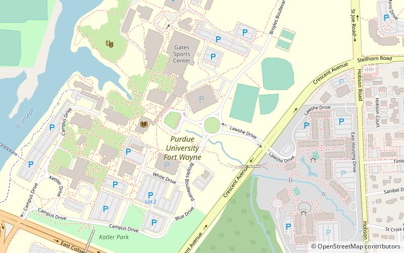 Indiana University – Purdue University Fort Wayne location map