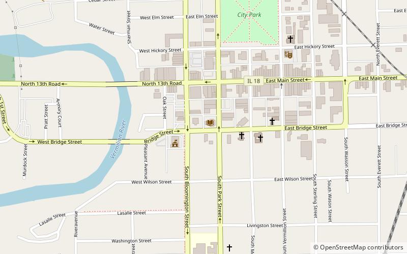 Streator Public Library location map
