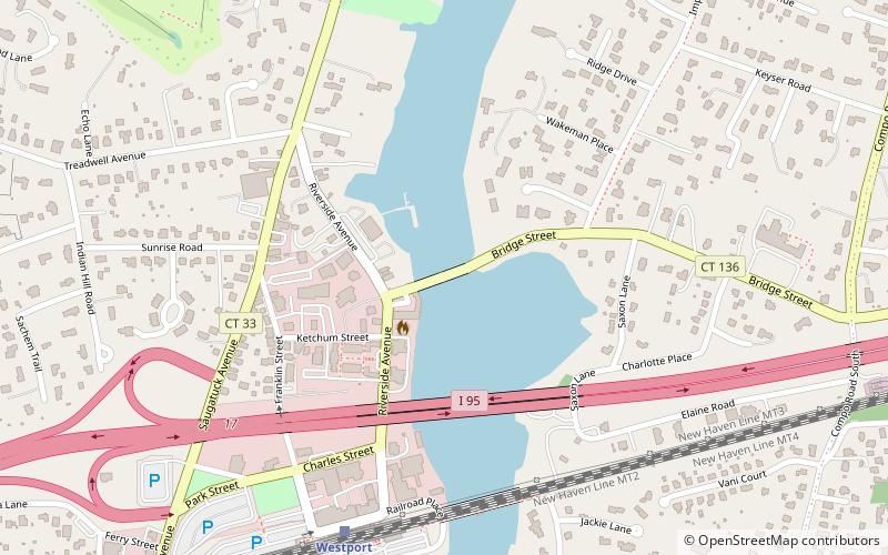 Saugatuck River Bridge location map