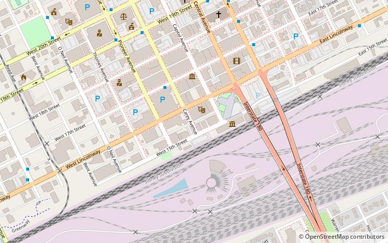 Downtown Cheyenne Historic District location map