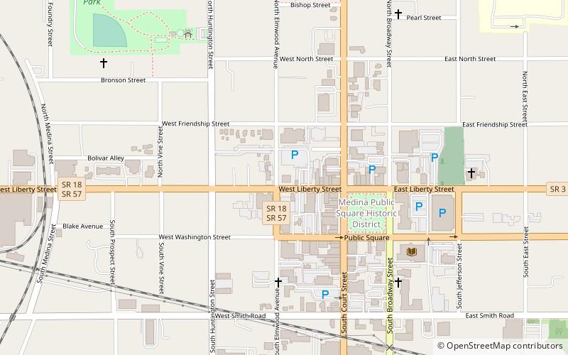 Medina Masonic Temple and Medina Theater location map