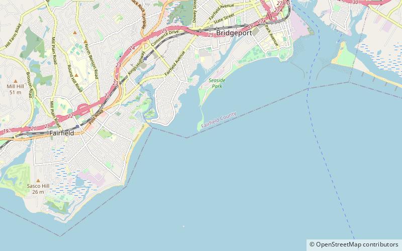 fayerweather island bridgeport location map