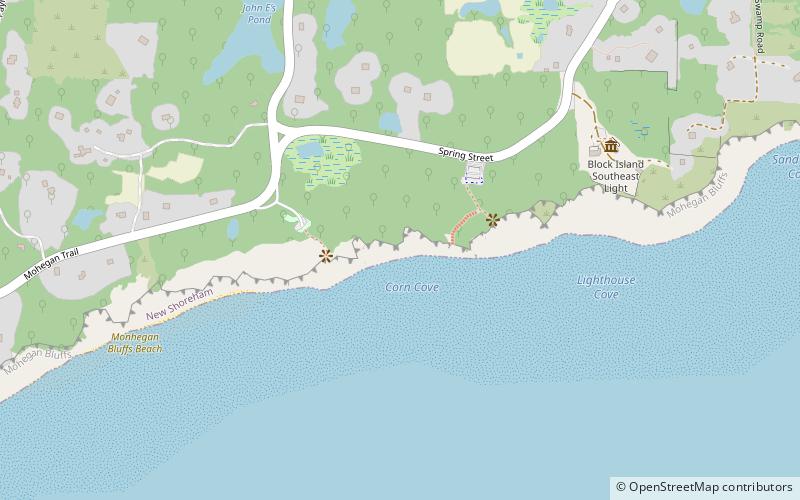 Mohegan Bluffs location map