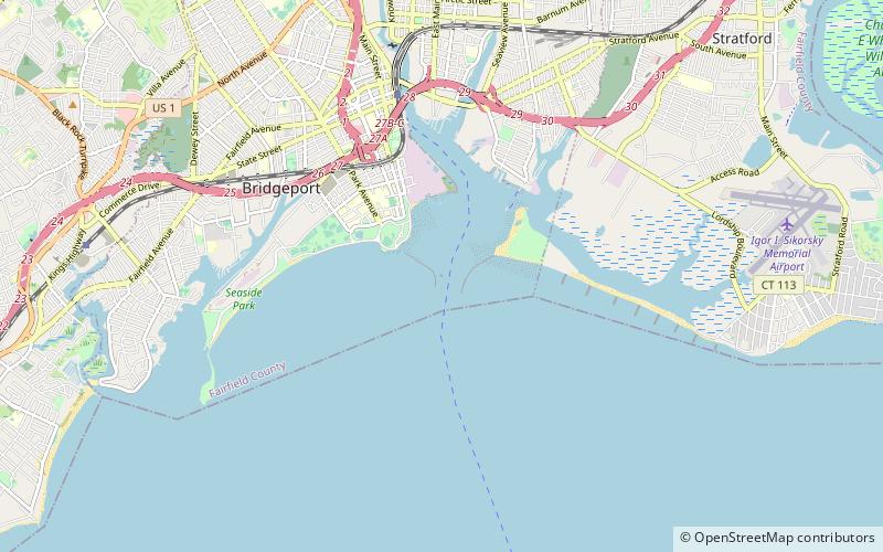 Bridgeport Harbor location map