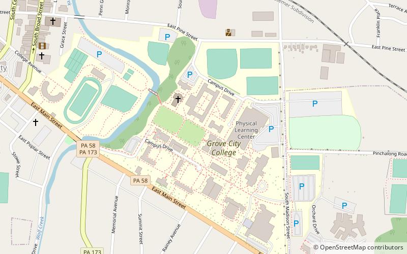 Grove City College location map