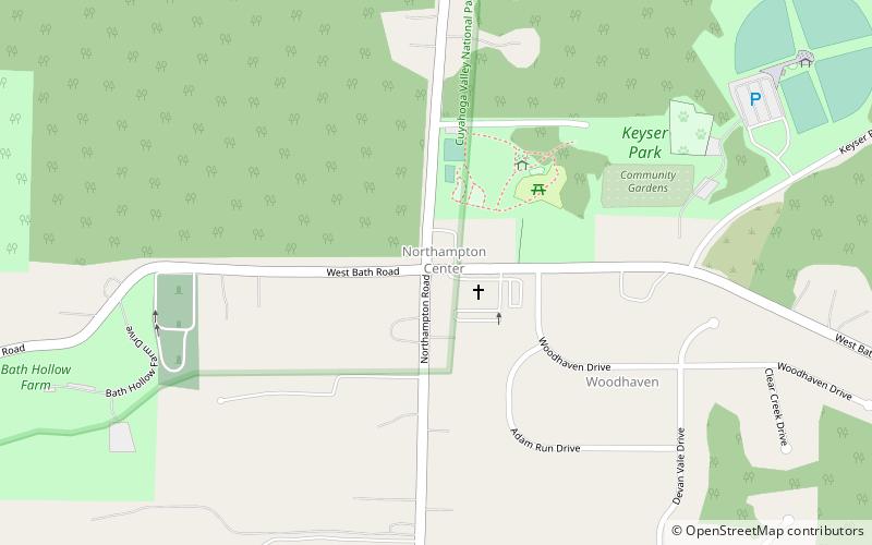 northampton township parc national de cuyahoga valley location map