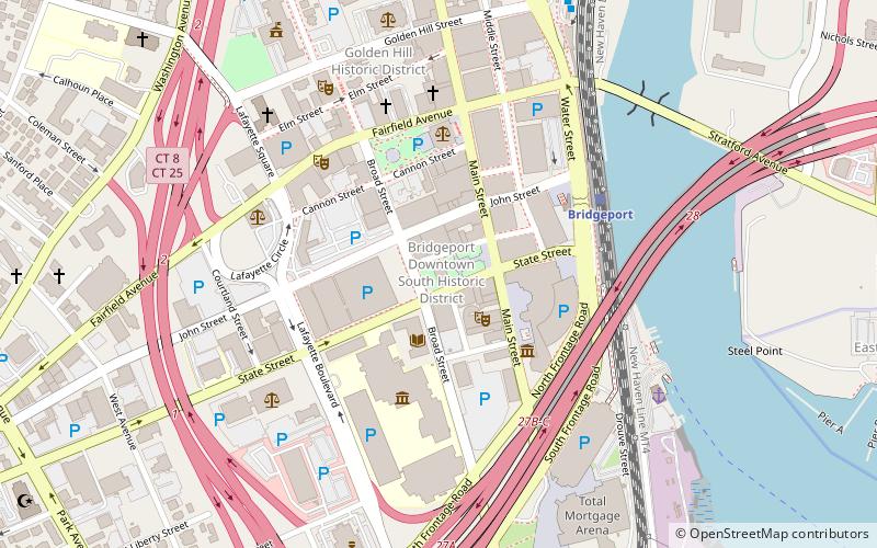 Bridgeport City Hall location map