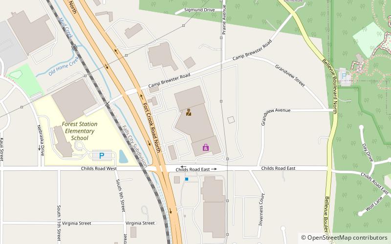 Southroads Mall location map