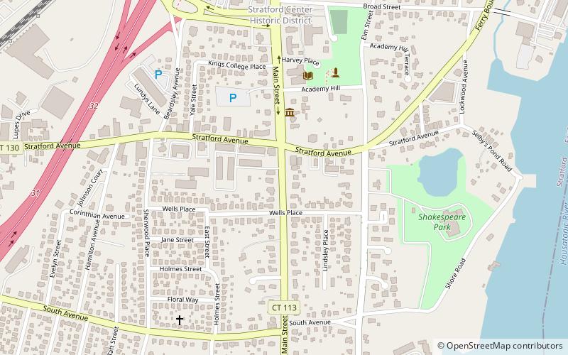 Stratford Center Historic District location map