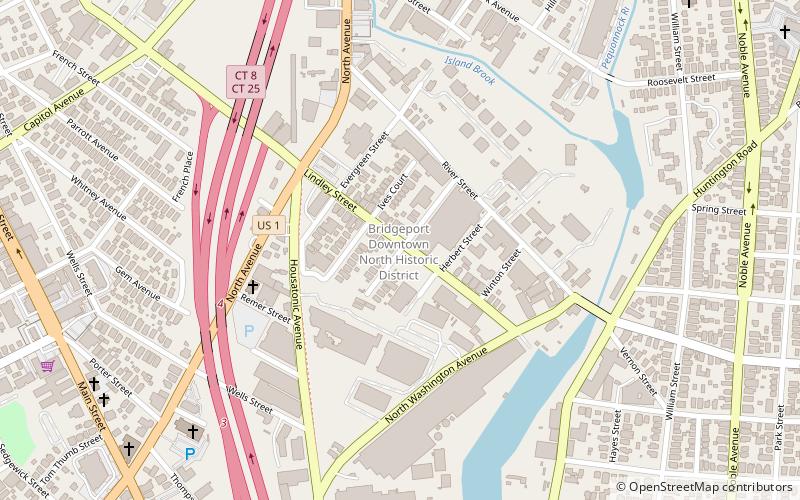 bridgeport downtown north historic district location map