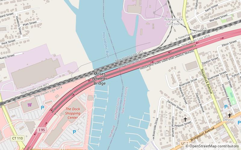 Moses Wheeler Bridge location map
