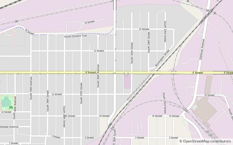 Burlington Road neighborhood location map