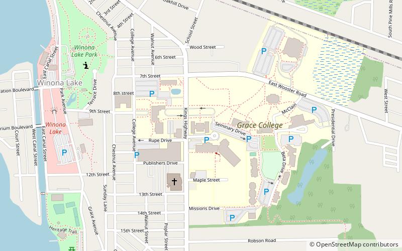 Grace College & Seminary location map