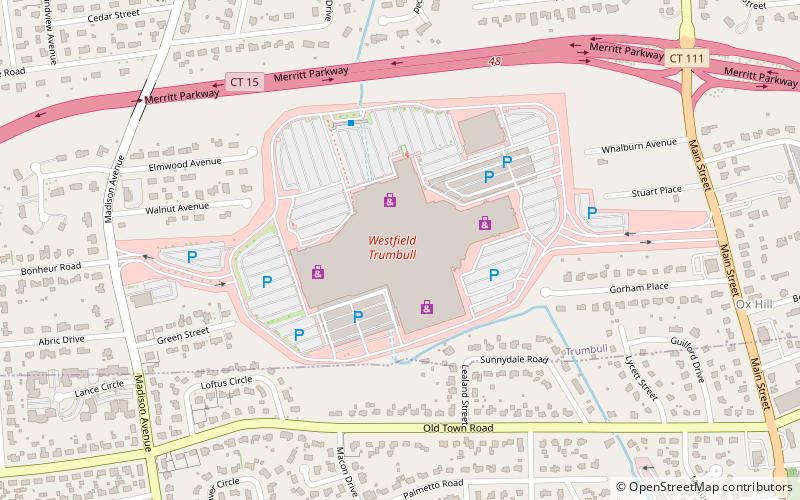 Westfield Trumbull location map