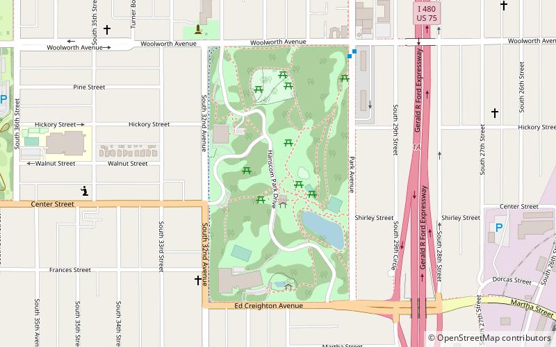 Boulevards in Omaha location map