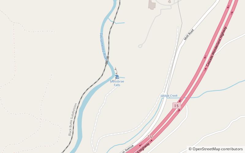 Mossbrae Falls location map