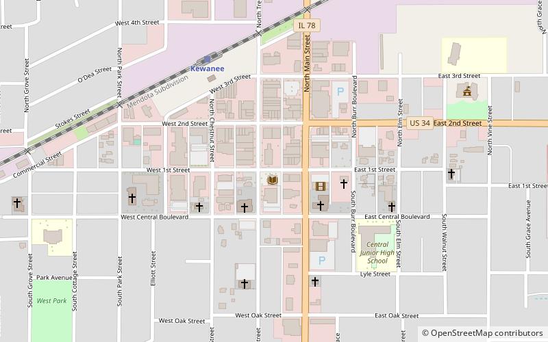 Kewanee Public Library location map