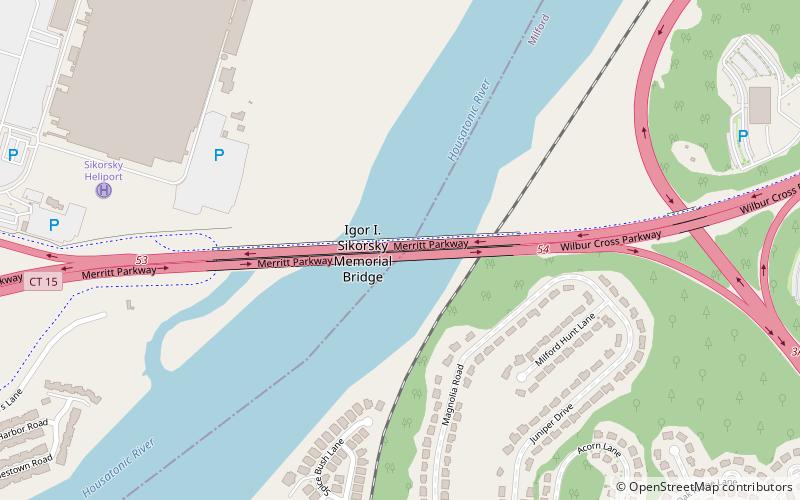 Igor I. Sikorsky Memorial Bridge location map