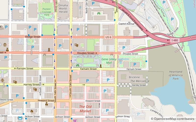 Gene Leahy Mall location map