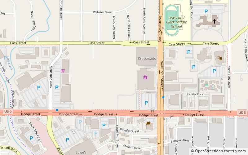 Crossroads Mall location map