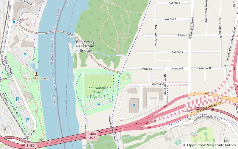 city of council bluffs tom hanafan rivers edge park location map
