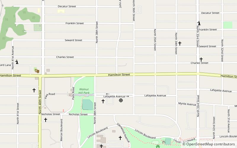 John A. Creighton Boulevard location map