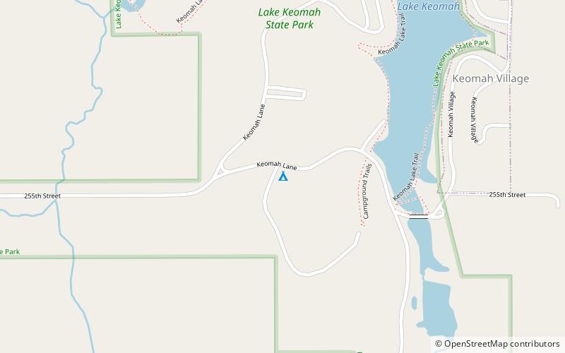 Lake Keomah State Park location map