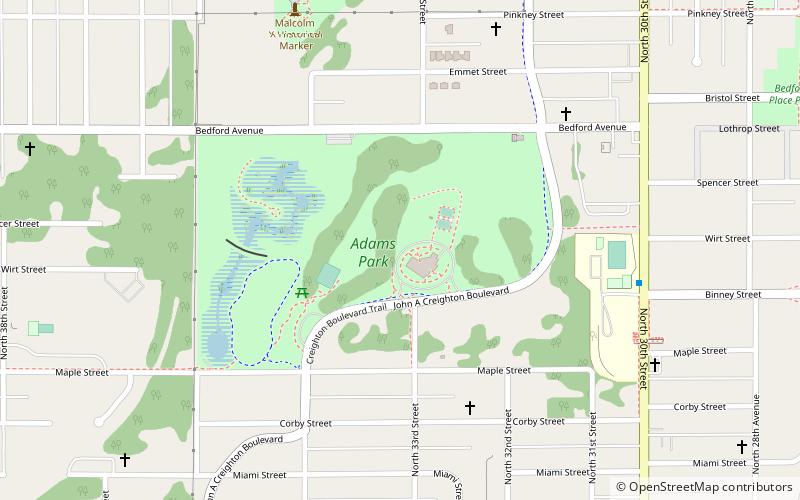 adams park omaha location map