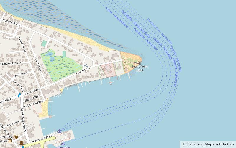Phares de Nantucket Harbor Range location map