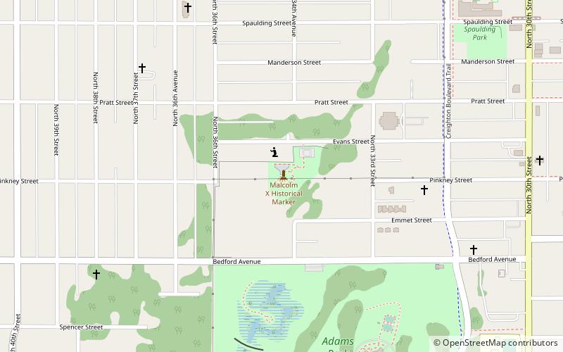 Malcolm X House Site location map