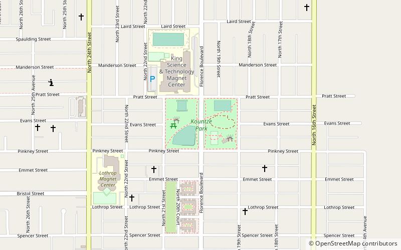 kountze park omaha location map