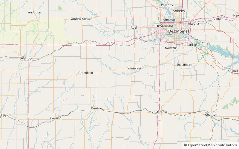 Roseman Covered Bridge location map