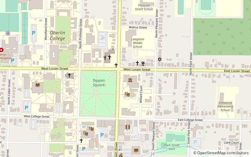 Oberlin College Library location map